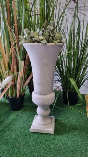 Vase der kelch antik grau - vase, "der