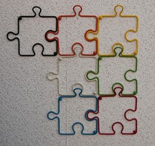 Designer Kleiderhaken "Puzzle" 20 cm Garderobe Wandhaken Haken aus Metall