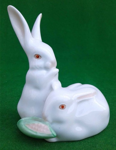 Herend zwei kaninchen mit - herend,