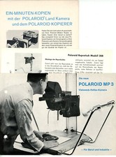 Prospekt POLAROID MP3 Land Kamera Kopierer Reprotisch Broschüre (Y5808