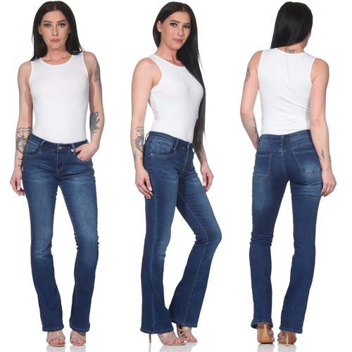 Schlaghose damen hüftjeans - schlaghose,