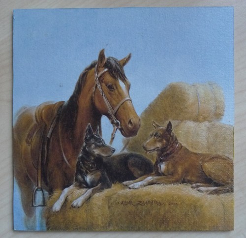 Deko hdf tiere pferde hunde - -,