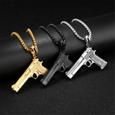 HIP HOP Anhänger: Waffen-Gun-Halskette - Gangster, Biker, Waffe, Pistole Kette