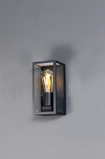 LUTEC Karo Aussenwandleuchte E27 IP44 matt-schwarz