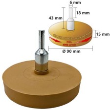 CleanTEC Folienradierer Ø 90 mm  inkl. Adapter Aufkleber Entferner Radierscheibe