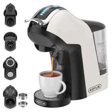 5in1 Padmaschine Kapselmaschine Pulver 5 Adapter Warm/Kalt 4 Temperaturen 19bar