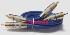 Cinch Audio Kabel HighEnd 0,5m Hifi 99,99% Kupfer Neu Cinchkabel Blau 50cm