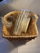 Streu – Körbchen, gebraucht, viereckig. Vintage Schleife aus DM-Zeiten