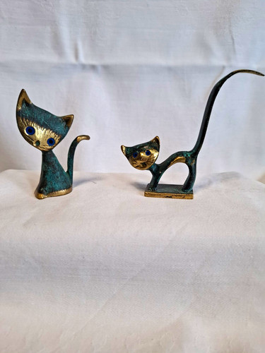 2er set katzenfiguren aus - katzenfiguren,
