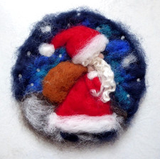 ♥WOLLBILD WEIHNACHTSMANN