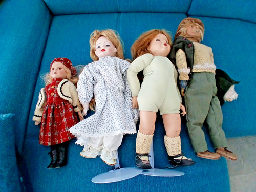 Puppensammlung aus porzellan - aus,