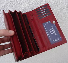 tolles, großes Dolphin Portemonnaie Vollrind-Leder ROT #1102-r Damen-Geldbörse +