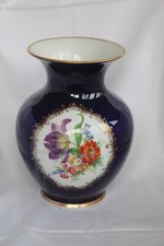 Schumann ARZBERG Porzellan Vase INGLASUR ECHT COBALT 24 cm Blumenbouquett