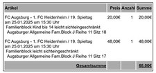 Bundesliga Tickets Augsburg - Heidenheim, 25.1.2025