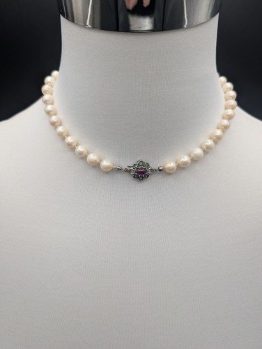 Vintage perlenkette collier - vintage,