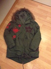 Snowmass Damen Winter Parka Jacke Oliv Fell Kapuze Gr. M 38/40 Fell Futter