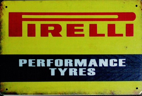 Blechschild pirelli 20x30cm - blechschild,