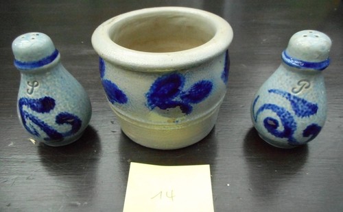 Steingut blau grau westerwald - blau,