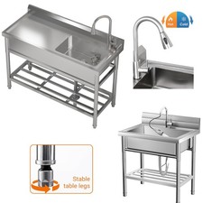 Küchenspüle Waschbecken Edelstahl Spültisch Gastrospüle Spülbecken Waschtisch