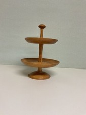 Alte Etagere 2 Etagen Holz Servierständer Gebäck Deko 70er Jahre