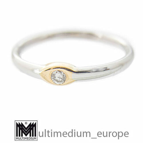 750er weißgold gelbgold ring - 750er,