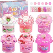 6x Slime Set Rosa Farbverlauf