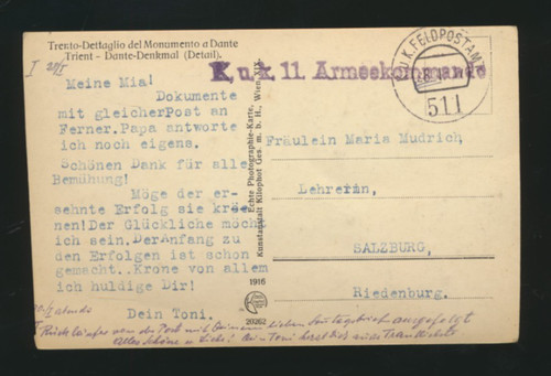 Feldpost karte 511 - 511, kuk