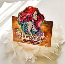 "Jungfrau" Sternzeichen Aufstellkarte mit edler Strass Malerei  & Umschlag.