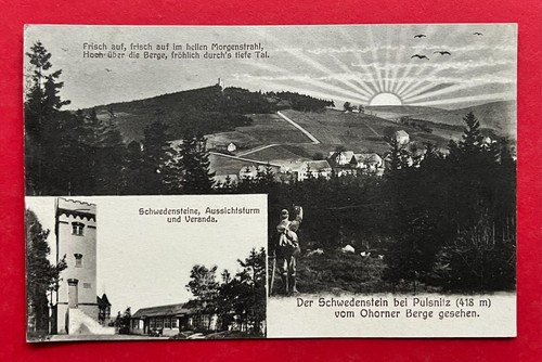 Pulsnitz 1928 panorama mit - ak,