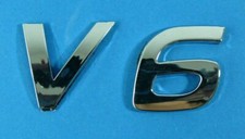 V6 Schriftzug Emblem Aufkleber Chrom NEU passend für Mercedes