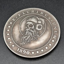 Taktischer Bart Skull Bundeswehr Militär EDC Coin Münze Fidget 3,7cm