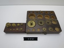 Alte Messing Gewichte Set im