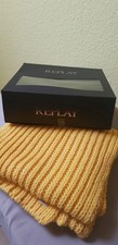 Replay Schal Strick grob gelb
