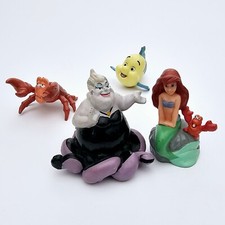 ©1990 Euro Disney KLEINE MEERJUNGFRAU Figurenset ARIELLE URSULA SEBASTIAN FABIUS