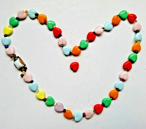 Vintage herz perlenkette - vintage, herz-perlenkette