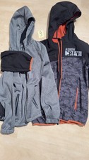 2 Hoodie Übergang Regenjacke  Trainings Jacke grau 146 /158