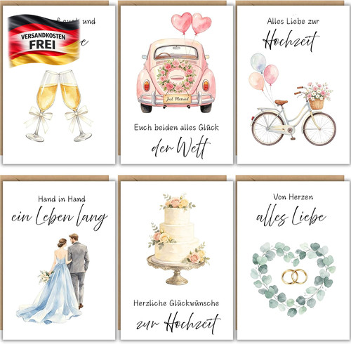 Hochzeitskarten set stück - hochzeitskarten,
