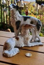 Porzellanfigur Heinz Schaubach / Unterweißbach, Windhunde-Paar, Barsoi