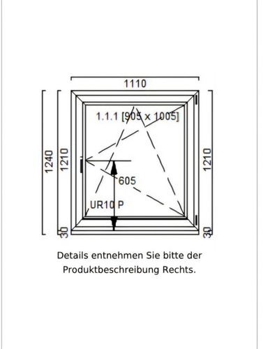 Fenster einflügeliges mit - fenster,,