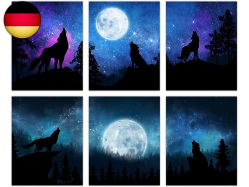 Superdant pcs wolf leinwand - pcs,