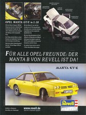 REVELL WERBESEITE....OPEL MANTA GT/E in 1-18 .... Zeitungsanzeige #0104f