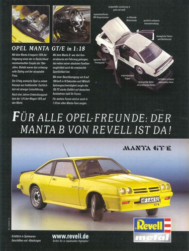 Revell werbeseite opel - revell, werbeseite....opel