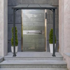 Aluminium Vordach Überdachung für Haustür Canopy 3 Größen Pultdach Dach für Tür