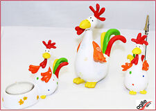 Huhn Keramik weiß  witzig