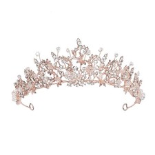 Rosegold Hochzeit Tiara Damen