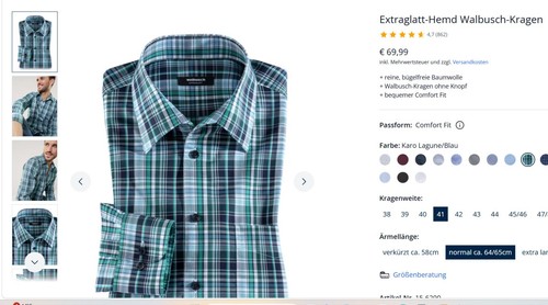 Walbusch hemd herren - hemd,