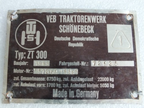Ddr veb traktorenwerk - -,