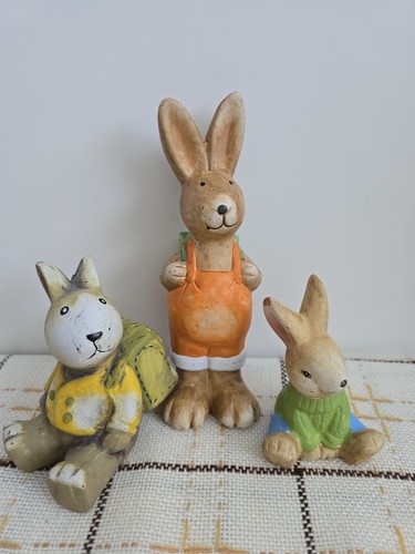 3er set osterhasen figuren aus - set,