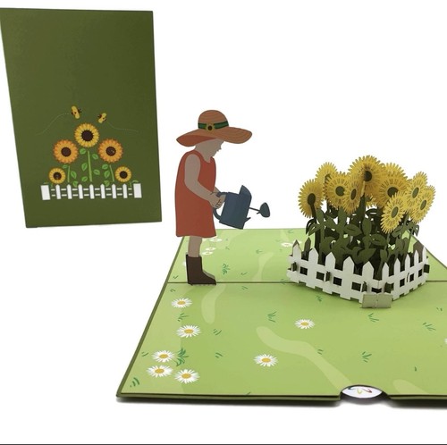 Pop karte sonnenblumen - 3d, karte: