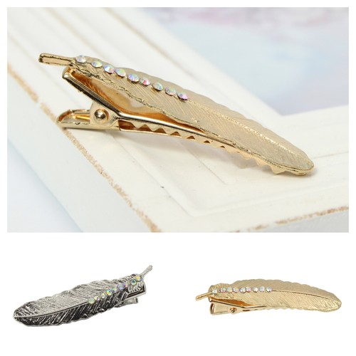 Feder mit strass haarklammer - feder,